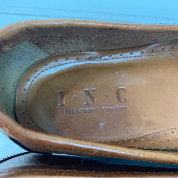 I N C International Concepts Men’s Brown Genius Leather  Loafers Sz 11.5D - Picture 8 of 9